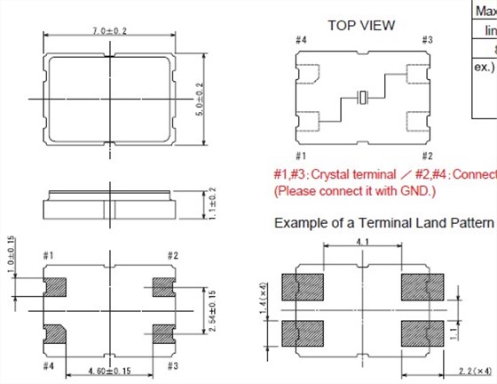 5X7.4腳晶體 5X7.4腳晶體