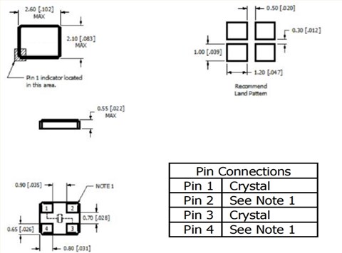 X系列石英振動子,Mmdcomp數(shù)字視頻晶振,X10CB1-26.000MHZ-T