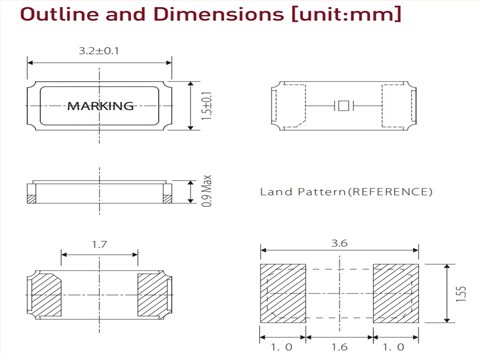 XTL72,XTL721-Q23-048,3215mm,32.768kHz,Siward希華晶振