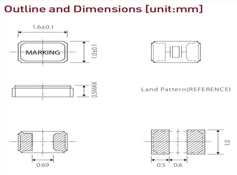 XTL751-S999-420,XTL75,32.768KHz,1610mm,Siward手表晶體