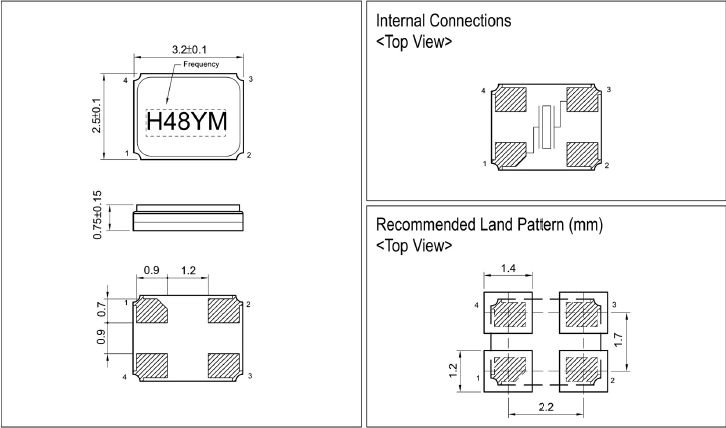 PCB計(jì)時模塊諧振器,小體積石英3225晶振,HSX321G晶振