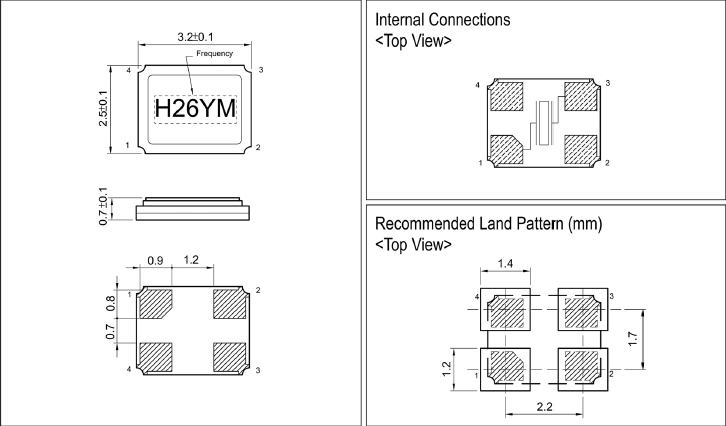3225進口SDM晶振,數(shù)碼LED顯示屏晶振,HSX321S晶振