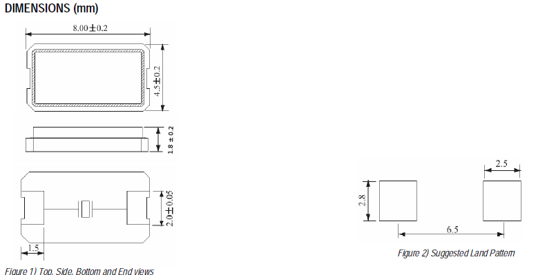 智能電子產(chǎn)品諧振器,8045黑色陶瓷封裝晶振,CSM-9晶振