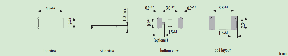 SONY綠色環(huán)保晶振,4819兩腳無源諧振器,JTX520晶振