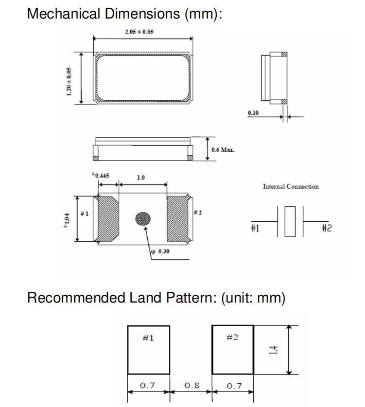 TZ2528C,32.768KHz,2012mm,TST嘉碩晶振,兩腳貼片晶振
