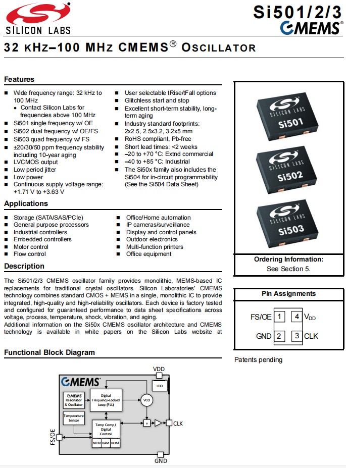 Si501，Si502,Si503